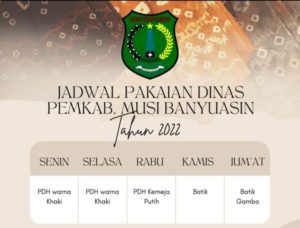 Jadwal Penggunaan Pakaian Dinas di Pemkab Muba