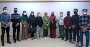 dokumentasi mahasiswa Universitas Bina Darma yang berhasil memenangkan dana hibah riset tugas akhir dari Direktorat Jenderal Pendidikan Tinggi Kementerian Pendidikan dan Kebudayaan.