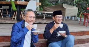 Ketua Umum Partai Amanat Nasional, Zulkifli Hasan, bersama Ridwan Kamil, Bakal Calon Presiden Republik Indonesia. (foto : Twitter Zulkifli Hasan)
