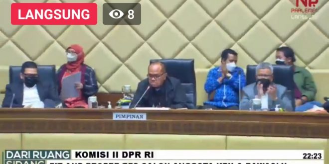 Pimpinan Komisi II DPR RI bersama Tenaga Ahli Komisi II DPR RI, Abrar Amir.