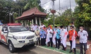 Harnojoyo, Wali Kota Palembang, melepas keberangkatan Truk Kebaikan Rumah Zakat dari Kota Palembang pada hari Rabu tanggal 2 Maret 2022.