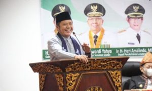 Herman Deru saat menghadiri HUT Kabupaten PALI. (foto : Humas Pemprov Sumsel)