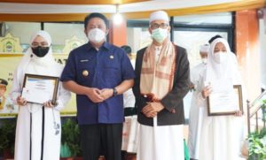 Gubernur Sumsel H Herman Deru saat meresmikan Rumah Al-Qur'an Multazam Tahsin dan Tahfidz, pada Rabu 27 April 2022.(Foto:Humas Pemprov Sumsel)
