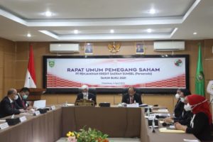 Wakil Gubernur Sumsel, Mawardi Yahya, menghadiri RUPS PT. Jamkrida Sumsel. (foto : Humas Pemprov Sumsel)