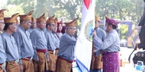 Gubernur Sumsel H Herman Deru saat mengukuhkan kepengurusan FOKKU Periode 2022-2027 di Griya Agung Palembang, pada Hari Minggu 29 Mei 2022. (Foto: Humas Pemprov Sumsel)