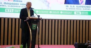 Wakil Gubernur Sumsel, Mawardi Yahya, menghadiri Rapat Komisariat Wilayah (Rakomwil) dan Musyawarah Wilayah (Muswil) FORSESDASI pada hari Jum'at tanggal 13 Mei 2022. (foto : Humas Pemprov Sumsel)