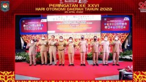 Sekretaris Daerah (Sekda) Provinsi Sumatera Selatan (Sumsel), Ir. SA. Supriono menghadiri peringatan ke-XXVI Hari Otonomi Daerah (OTDA) Tahun 2022 secara virtual