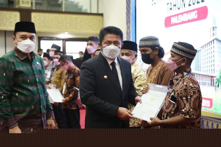 Herman Deru Komitmen Percepat Realisasasi Sertifikasi Tanah Wakaf di Sumsel. (foto : Humas Pemprov Sumsel)