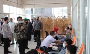 Gubernur Sumsel H Herman Deru ketika menyampaikan arahan pada peringatan hari jadi RSUD Siti Fatimah ke -4 Tahun, Kamis 23 Juni 2022.(Foto: Humas Pemprov Sumsel)