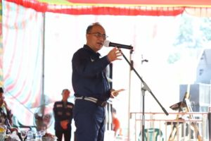 Pj. Bupati Muba, Apriyadi, saat Kunker ke Desa Macang Sakti. (foto : Humas Pemkab Muba)