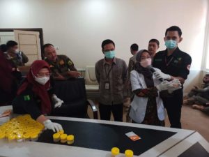 Suasana Tes Urine pegawai Satpol PP Muba. (Foto : Facebook Pemkab Muba)