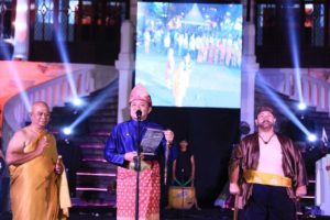 Gubernur Sumsel Herman Deru saat membuka Festival Sriwijaya XXX Tahun 2022 di Halaman Museum Sultan Mahmud Badaruddin (SMB) 2 Palembang, Rabu 29 Juni 2022 malam.(Foto: Humas Pemprov Sumsel)