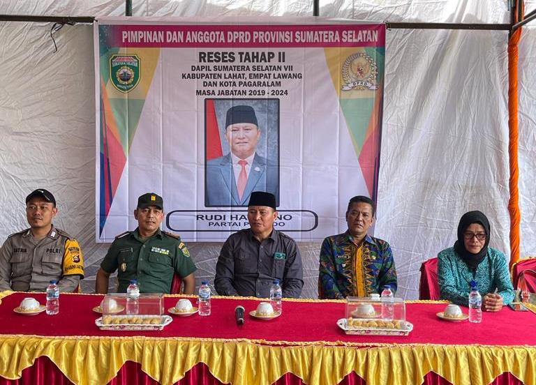 Anggota DPRD Sumsel, Rudi Hartono, menggelar Reses Tahap II di Kecamatan Jarai Kabupaten Lahat.