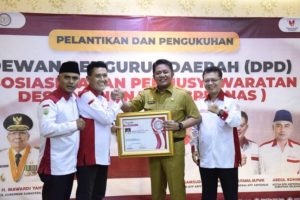 Herman Deru, menghadiri Pelantikan dan Pengukuhan Dewan Pengurus Daerah (DPD) Asosiasi badan Permusyawaratan Desa Nasional (ABPEDNAS) Sumsel