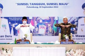Herman Deru dan Mawardi Yahya, Gubernur dan Wakil Gubernur Provinsi Sumatera Selatan. (foto : Humas Pemprov Sumsel)