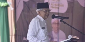 Wakil Gubernur Sumsel, Mawardi Yahya, saat peresmian Pembangunan Ponpes Mahasiswa Al Bahja, Kelurahan Timbangan, Kecamatan Indralaya Utara, Kabupaten Ogan Ilir