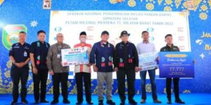 Gubernur Sumsel, Herman Deru, menghadiri Jambore Petani Milenial Nasional Wilayah Barat di Desa Tebing Sari Mulya, Kecamatan Belitang Madang Raya. (foto : Humas Pemprov Sumsel)