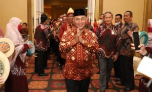 H. Apriyadi saat menghadiri pertemuan dengan warga Kabupaten Musi Banyuasin (Muba) yang berada di Kota Batam, Provinsi Kepulauan Riau, pada hari Sabtu tanggal 12 November 2022 malam, di Harmoni One Hotel & Convention Centre Batam.