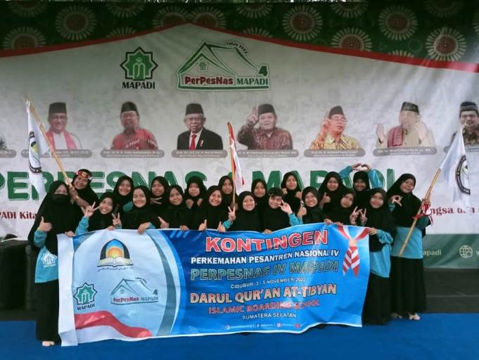 santri asal Pondok Pesantren (Ponpes) Darul Qur’an At Tibyan Islamic Boarding School yang berada di Kecamatan Mariana, Kabupaten Banyuasin
