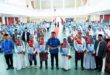 Gubernur Sumsel, Herman Deru, bersama peserta wisuda Tahfidz VII Fakultas Ilmu Tarbiyah dan Keguruan Universitas Islam Negeri Raden Fatah Palembang, hari Rabu tanggal 15 Februari 2023. (foto : Humas Pemprov Sumsel)