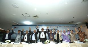 PT. PLN bersama Bank-Bank yang tergabung di dalam Himpunan Bank Negara (Himbara) saat Konferensi Pers dengan tema Dukungan Pengembangan Ekosistem KBLBB, di Jakarta pada hari Jum'at tanggal 10 Maret 2023. (foto : SMSI Sumsel)