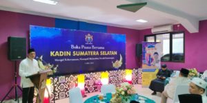 Ketua KADIN Sumsel, Affandi Udji, saat sambutan di acara Buka Bersama Pengurus KADIN Sumsel di Royal Islamic School Jalan Merdeka Palembang, hari Jumat tanggal 7 April 2023.