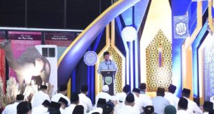 Gubernur Sumsel, Herman Deru, memberikan sambutan saat pembukaan Pengajian Ramadhan 1444 Hijriah di Griya Agung, Palembang, hari Rabu tanggal 22 Maret 2023. (foto : Humas Pemprov Sumsel)