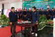Kurnaidi dilantik sebagai Ketua Persatuan Wartawan Indonesia (PWI) Kabupaten Musi Banyuasin oleh Ketua PWI Provinsi Sumatera Selatan, Firdaus Komar, hari Rabu tanggal 12 April 2023 di Pendopoan Rumah Dinas Bupati Muba. (foto : SMSI Sumsel)