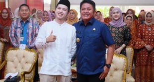 Gubernur Provinsi Sumatera Selatan (Sumsel), Herman Deru, menghadiri acara Halal Bi Halal bersama Dharma Wanita Persatuan (DWP) dan TP PKK Provinsi Sumsel, di Griya Agung Palembang, hari Kamis tanggal 27 April 2023.