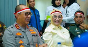 Ketua Dewan Perwakilan Rakyat Daerah (DPRD) Provinsi Sumatera Selatan (Sumsel), Hj. Anita Noeringhati, hadir dalam acara launching Rumah Kebangsaan AMPERA Cipayung Plus. Acara tersebut berlangsung di Jalan Prof. Dr. Soepomo, Kecamatan Kemuning, Kota Palembang, pada hari Kamis tanggal 15 Juni 2023. (foto : Humas DPRD Sumsel)