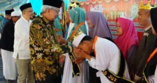 Wagub Sumsel, Mawardi Yahya menghadiri wisuda ke XVIII Pondok Pesantren Raudhatul Qur'an Payaraman di Kabupaten Ogan Ilir, pada hari Kamis tanggal 18 Mei 2023