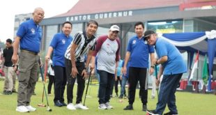 Gubernur Sumsel membuka secara resmi Pertandingan Gateball Gubernur Cup yang digelar di halaman Kantor Gubernur, pada hari Sabtu tanggal 27 Mei 2023.