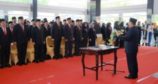 Pj. Bupati Kabupaten Musi Banyuasin, H. Apriyadi Mahmud, melantik dan melakukan rotasi terhadap 172 pejabat di Lingkungan Pemerintah Kabupaten Musi Banyuasin pada hari Selasa tanggal 13 Juni 2023 di Pendopoan Griya Bumi Serasan Sekate, Sekayu.