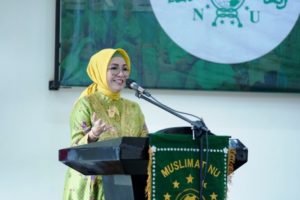 Ketua Dewan Perwakilan Rakyat Daerah (DPRD) Provinsi Sumatera Selatan (Sumsel), Hj. Anita Noeringhati, hadir dalam acara Konferensi Wilayah (Konferwil) XI Muslimat Nahdlatul Ulama (NU) Provinsi Sumatera Selatan (Sumsel) yang digelar di Asarama Haji Kota Palembang, pada hari Sabtu tanggal 24 Juni 2023. (foto : bekisarmedia.id/aprizal)