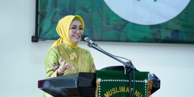 Ketua Dewan Perwakilan Rakyat Daerah (DPRD) Provinsi Sumatera Selatan (Sumsel), Hj. Anita Noeringhati, hadir dalam acara Konferensi Wilayah (Konferwil) XI Muslimat Nahdlatul Ulama (NU) Provinsi Sumatera Selatan (Sumsel) yang digelar di Asarama Haji Kota Palembang, pada hari Sabtu tanggal 24 Juni 2023. (foto : bekisarmedia.id/aprizal)