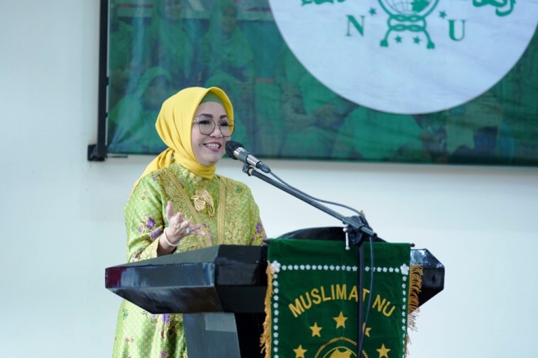Ketua Dewan Perwakilan Rakyat Daerah (DPRD) Provinsi Sumatera Selatan (Sumsel), Hj. Anita Noeringhati, hadir dalam acara Konferensi Wilayah (Konferwil) XI Muslimat Nahdlatul Ulama (NU) Provinsi Sumatera Selatan (Sumsel) yang digelar di Asarama Haji Kota Palembang, pada hari Sabtu tanggal 24 Juni 2023. (foto : bekisarmedia.id/aprizal)