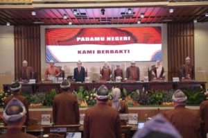 Suasana Rapat Paripurna Istimewa Peringatan Hari Jadi ke 77 Tahun Provinsi Sumatera Selatan di Gedung DPRD Sumsel pada hari Senin tanggal 15 Mei 2023.