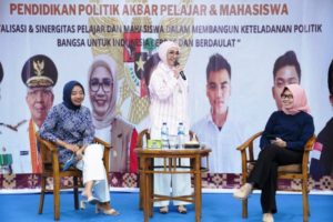 Ketua Dewan Perwakilan Rakyat Daerah (DPRD) Provinsi Sumatera Selatan (Sumsel), Hj. Anita Noeringhati, menjadi narasumber pada Pendidikan Politik Akbar Pelajar dan Mahasiswa dengan tema Revitalisasi dan Sinergitas Pelajar dan Mahasiswa dalam Membangun Keteladanan Politik Bangsa untuk Indonesia Cerdas dan Berdaulat.