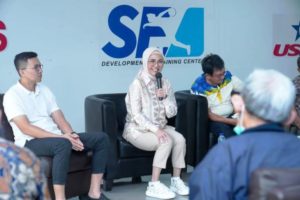 Ketua Dewan Perwakilan Rakyat Daerah (DPRD) Sumsel yang juga sebagai Ketua Persatuan Boling Indonesia Sumsel, Hj. Anita Noeringhati, memimpin Rapat Pengurus dalam rangka persiapan Pra PON dan Leanpuri Cup tahun 2023. (foto : bekisarmedia.id/aprizal)