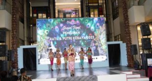 Soraya Angelina, Gadis Keturunan Kabupaten Musi Banyuasin, mengikuti Lomba Ratu Kebaya yang digelar oleh Komunitas Anggalang dalam rangka Peringatan Hari Anak Nasional di Tangerang City Mall, Kota Tangerang, pada hari Minggu tanggal 23 Juli 2023. (foto : Humas Pemkab Muba)