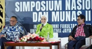 Ketua Dewan Perwakilan Rakyat Daerah (DPRD) Provinsi Sumatera Selatan (Sumsel), Hj. Anita Noeringhati, menjadi narasumber pada Simposium Nasional dan Musyawarah Nasional (Munas) II Ikatan Alumni Fakultas Hukum (IKAHUM) Universitas Atma Jaya Yogyakarta (UAJY), pada hari Sabtu tanggal 8 Juli 2023. (foto : Humas DPRD Sumsel)