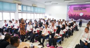 Sekretaris Daerah (Sekda) Provinsi Sumatera Selatan (Sumsel), Supriono, menjadi narasumber pada kegiatan pengenalan kampus Mahasiswa Baru (Maba) Fakultas Teknik Sipil Universitas Sriwijaya (UNSRI) pada hari Kamis tanggal 10 Agustus 2023. (foto : bekisarmedia.id/hairudin)