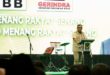 Sekretaris Jenderal (Sekjen) Partai Gerakan Indonesia Raya (Gerindra), Ahmad Muzani, menghadiri konsolidasi serta deklarasi dukungan dari Partai Bulan Bintang (PBB) kepada Prabowo Subianto di DBL Arena, Surabaya, Jawa Timur, pada hari Minggu tanggal 3 September 2023. (foto : SMSI Sumsel)