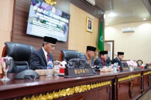 Rapat Paripurna Masa Persidangan I Rapat ke 20 Tahun 2023, dalam angka Penyampaian Hasil Pelaksanaan Reses III DPRD Kabupaten Musi Banyuasin Tahun 2023, di Ruang Rapat Paripurna DPRD Kabupaten Musi Banyuasin, pada hari Senin tanggal 11 September 2023.