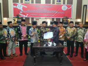 Rapat Paripurna Dewan Perwakilan Rakyat Daerah (DPRD) Kabupaten Banyuasin, pada hari Jum’at tanggal 15 September 2023, terkait pembahasan persetujuan bersama Calon Daerah Persiapan Otonomi Baru (CDPOB) Kabupaten Banyuasin.