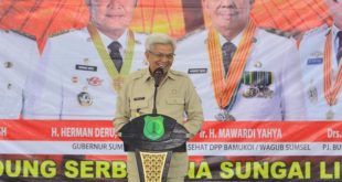 Wakil Gubernur Provinsi Sumatera Selatan, Mawardi Yahya, menghadiri Pelantikan Pengurus Badan Musyawarah Keluarga Ogan Ilir (BAMUKOI) Kabupaten Musi Banyuasin, hari Kamis tanggal 24 Agustus 2023.