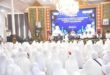 Gubernur Provinsi Sumatera Selatan, Herman Deru, memberikan kata sambutan pada acacra pengajian bersama Pengurus Forum Koordinasi Majelis Taklim (FKMT) Kota Palembang, hari Sabtu tanggal 2 September 2023. (foto : Humas Pemprov Sumsel)