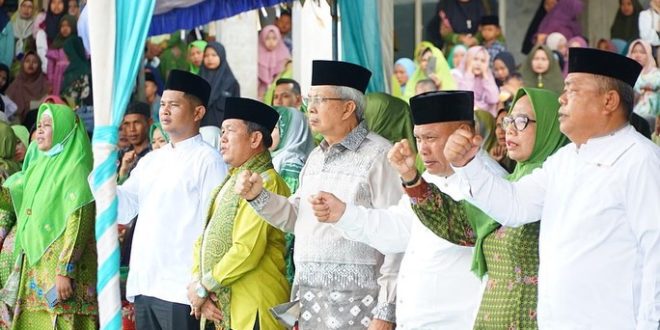 Wakil Gubernur (Wagub) Provinsi Sumatera Selatan (Sumsel), Mawardi Yahya, menghadiri Pengajian Tripal Nahdatul Ulama (NU) dan Muslimat yang dilaksanakan di Masjid Sabilul Muttaqin, Desa Dabuk Makmur, Kecamatan Mesuji Raya, Kabupaten Ogan Komering Ilir (OKI), pada hari Minggu tanggal 17 September 2023.