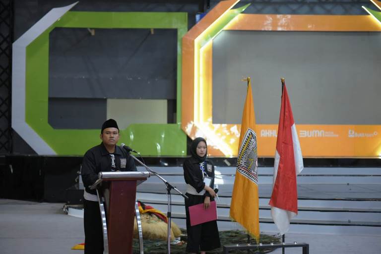Suasana Kegiatan Gong Pencak Seni Solospell Persaudaraan Setia Hati Terate di Gedung Serba Guna Tanah Putih Tanjung Enim, pada hari Minggu tanggal 5 November 2023. (foto : SMSI Sumsel)