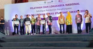 Desa Ulak Teberau yang berada di Kabupaten Musi Banyuasin (Muba), Provinsi Sumatera Selatan (Sumsel), berhasil meraih penghargaan bergengsi sebagai Desa Bebas Stunting dalam sebuah acara penghargaan yang diselenggarakan di tingkat nasional. (foto : Humas Pemkab Muba)